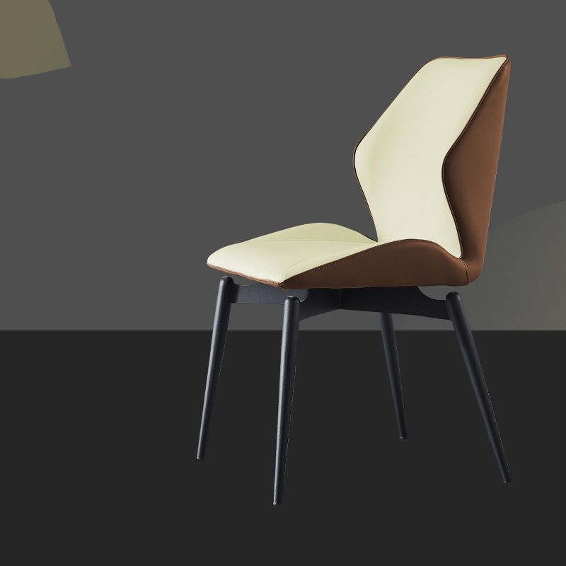 Heimspeisesaal Stuhl Faux Leder Side Wingback Armless Stuhl