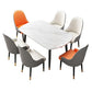Round Traditional Luxury Dining Table Sintered Stone Table with 4 Black Legs Clearhalo ' dining_table' 'Dining Tables & Seating' 'Dining Tables' 'furn' 'furn_dining_table' 'Furniture' 'furniture_dining_table' 'Kitchen & Dining Furniture' 'kitchen&dining_furn' 'kitchen' 'kitchen_dining_table' 1200x1200_af9a0c83-f711-4183-8473-e5ae61306440
