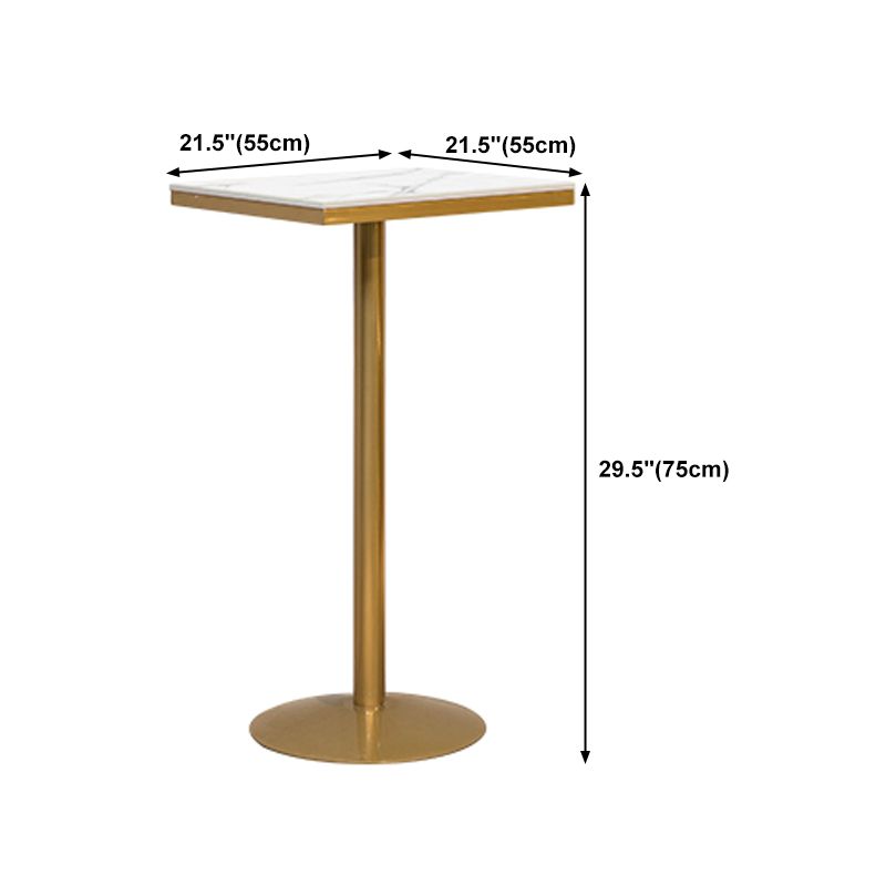 Glam Style Bar Table Artificial Marble Pub Table for Living Room Clearhalo 'Bar Furniture' 'Bar Tables' 'bar_tables' 'furn' 'furn_bar_tables' 'Furniture' 'furniture_bar_tables' 'Kitchen & Dining Furniture' 1200x1200_af9a8598-e594-4344-ac0b-10b6181afbc3