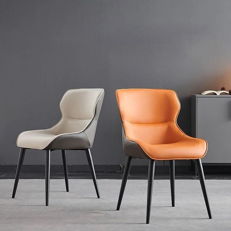 Sedia da scrivania in pelle in finto bracciale moderna sedia da task imbottita a metà schiena