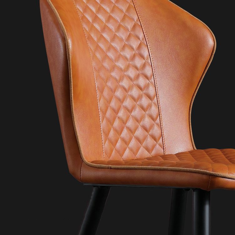 Indoor Scandinavian Side Chair Metal Upholstered Wingback Dining Room Chair Clearhalo ' kitchen&dining_furn' 'Dining Chairs' 'Dining Tables & Seating' 'dining_chair' 'furn' 'furn_dining_chair' 'Furniture' 'furniture_dining_chair' 'Kitchen & Dining Furniture' 'kitchen' 1200x1200_af9e9ecd-630e-4ed1-949c-1b54c5e61895