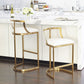White Upholstered Bar Stools Backrest Counter Stool with Metal Base Clearhalo 'Bar Furniture' 'Bar Stools' 'bar_stools' 'furn' 'furn_bar_stools' 'Furniture' 'Kitchen & Dining Furniture' 1200x1200_af9f144a-f02e-4ba2-a1aa-182a2bbb15e6