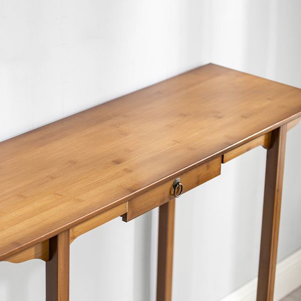 Mesa de consola moderna de mediados de siglo Mesa de consola de rectángulo marrón oscuro