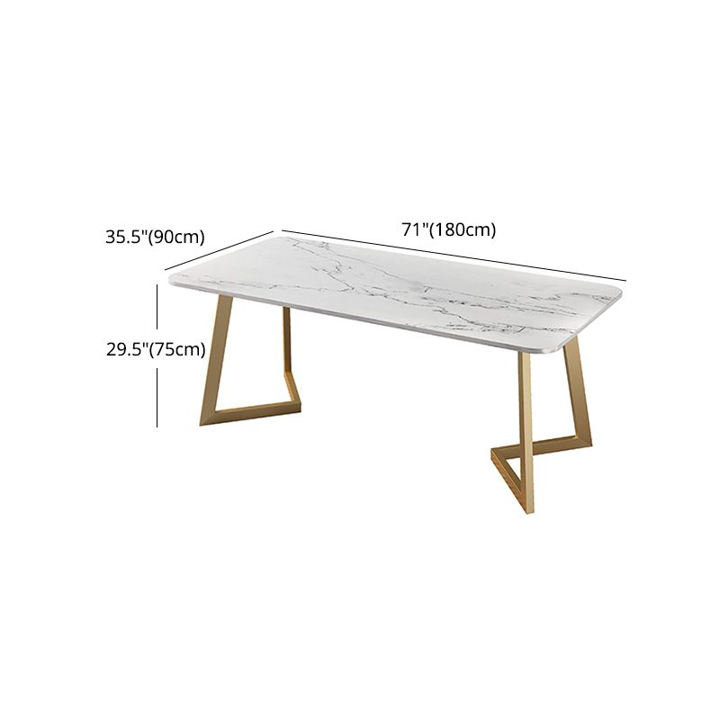Glam 1/2/4/5 Pieces Iron Dinette Set with Sintered Stone Top Rectangle Dining Table Set Clearhalo 'Dining Room Sets' 'Dining Tables & Seating' 'dining_room_set' 'furn' 'furn_dining_room_set' 'Furniture' 'furniture_dining_room_set' 'Kitchen & Dining Furniture' 1200x1200_afa0c8be-1992-4dab-8745-85897c179213