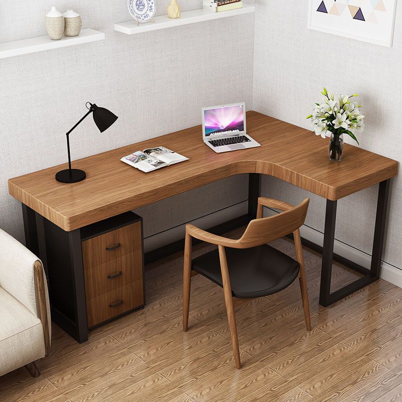 Modern Wooden Office Desk Sled Base Writing Desk , 29.53" Tall (Cabinet not Included) Clearhalo 'furn' 'furn_office_desk' 'Furniture' 'Office Desks' 'Office Furniture' 'office_desk' 1200x1200_afa3e83e-5e1e-43f1-bb8a-9d7c33561257