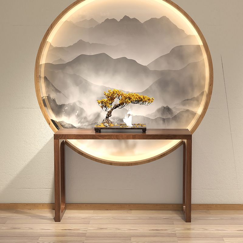 Tavolo da console a rettangolo in legno massiccio Base 33,46 "TABELLO FINE ALTA