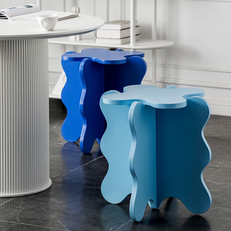 Contemporary Geometric Side End Snack Table X-base End Table