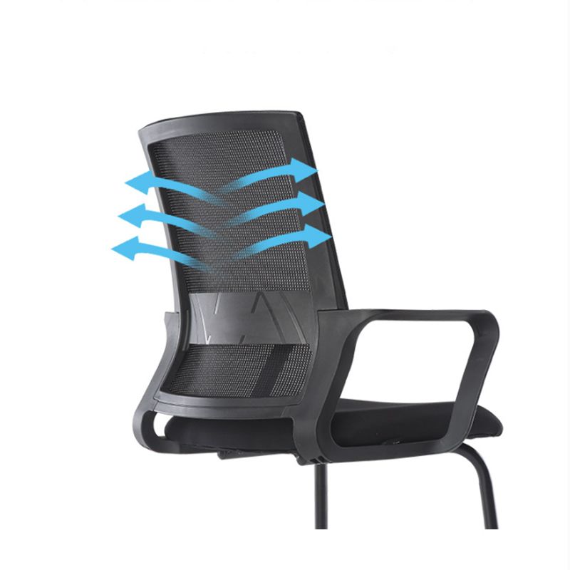 Modern Fixed Arms Office Chair Nylon Black High Back Home Office Chair Clearhalo 'furn' 'furn_office_chair' 'Furniture' 'Office Chairs' 'Office Furniture' 'office_chair' 1200x1200_afaa0cc3-acf4-4441-b4d5-d9e8906eeb34