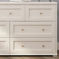 Glam White Chest Bedroom Solid Wood Storage Chest with Drawers