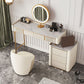 14.96" Wide Stone Makeup Counter Bright White Vanity Tables with Storage Drawers Clearhalo 'Bedroom Furniture' 'furn' 'furn_makeup_vanities' 'Furniture' 'Makeup Vanities' 'makeup_vanities' 1200x1200_afab38de-eddf-4647-9bae-6174662a36cb