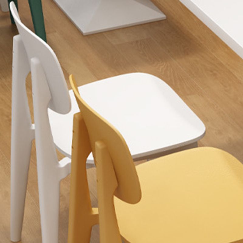 Nordic Style Armless Chair Plastic Open Back Dining Side Chair (Set of 3/6) Clearhalo 'Dining Chairs' 'Dining Tables & Seating' 'dining_chair' 'furn' 'furn_dining_chair' 'Furniture' 'furniture_dining_chair' 'Kitchen & Dining Furniture' 1200x1200_afab7632-b513-4d57-a191-59c253ce210a