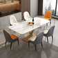 Traditional Luxury Rectangle Dining Room Table Sintered Stone Table with Pedestal Base Clearhalo ' dining_table' 'Dining Tables & Seating' 'Dining Tables' 'furn' 'furn_dining_table' 'Furniture' 'furniture_dining_table' 'Kitchen & Dining Furniture' 'kitchen&dining_furn' 'kitchen' 'kitchen_dining_table' 1200x1200_afabcb5b-f351-42c1-b3d8-cec5a74e0f2e