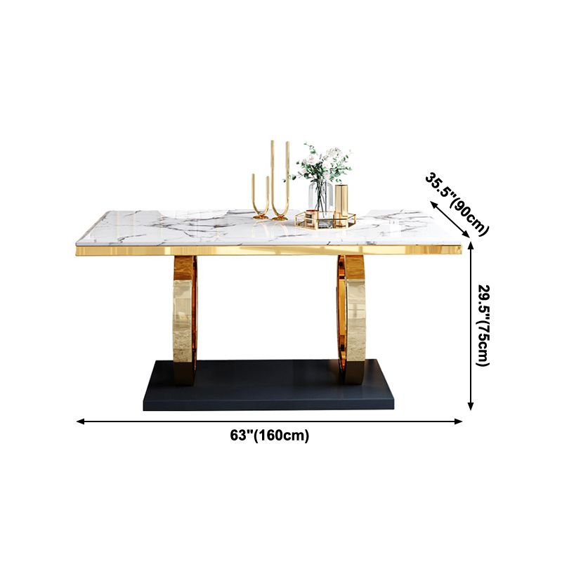 Trestle Base Dining Table Traditional Luxury Marble Dinner Table for Home Clearhalo ' dining_table' 'Dining Tables & Seating' 'Dining Tables' 'furn' 'furn_dining_table' 'Furniture' 'furniture_dining_table' 'Kitchen & Dining Furniture' 'kitchen&dining_furn' 'kitchen' 'kitchen_dining_table' 1200x1200_afadc715-2262-496c-b32d-5977d00247a3
