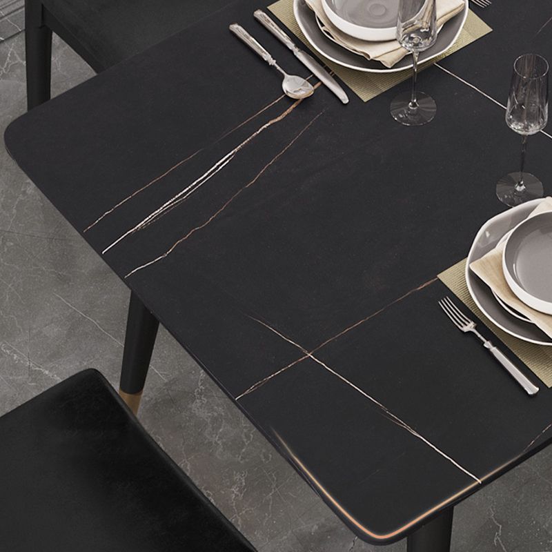 Nordic 1/4/5/7 Pieces Dining Set Sintered Stone Top Table with Leather Chairs Clearhalo 'Dining Room Sets' 'Dining Tables & Seating' 'dining_room_set' 'furn' 'furn_dining_room_set' 'Furniture' 'furniture_dining_room_set' 'Kitchen & Dining Furniture' 'kitchen&dining_furn' 'kitchen' 1200x1200_afb04ce4-fcc9-4bbb-9615-9e9dd3fe0aaa