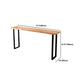 Modern Rectangle Pub/Bar Table Sled Metal Base Bar Height Table for Balcony