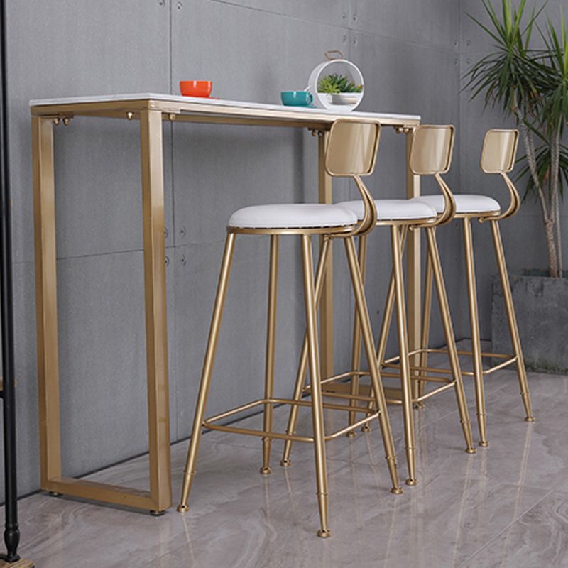 Glam Indoor 1/2/3/4/9 Pub Dining Set Pieces Rectangle White Marble Bistro Set Clearhalo 'Bar Furniture' 'furn' 'furn_home_bar_bar_sets' 'Furniture' 'Home Bars & Bar Sets' 'home_bar_bar_sets' 'Kitchen & Dining Furniture' 1200x1200_afb11db2-9e0b-49f6-a16e-34761fd5176a