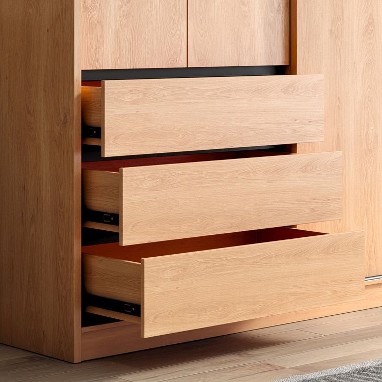 Sliding Engineered Wood Wardrobe Closet Modern Wardrobe Cabinet Clearhalo 'Armoires & Wardrobes' 'armoires_wardrobes' 'Bedroom Furniture' 'furn' 'furn_armoires_wardrobes' 'Furniture' 1200x1200_afb14aca-448c-4650-9b9d-bd5d11b7f86e