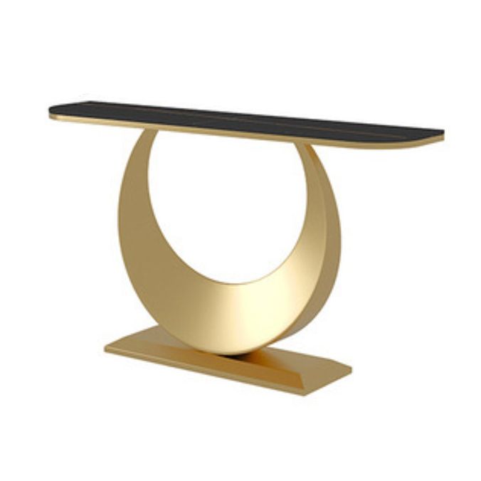 Tavolino console in pietra glam tavolo da divano console mezza luna per hall