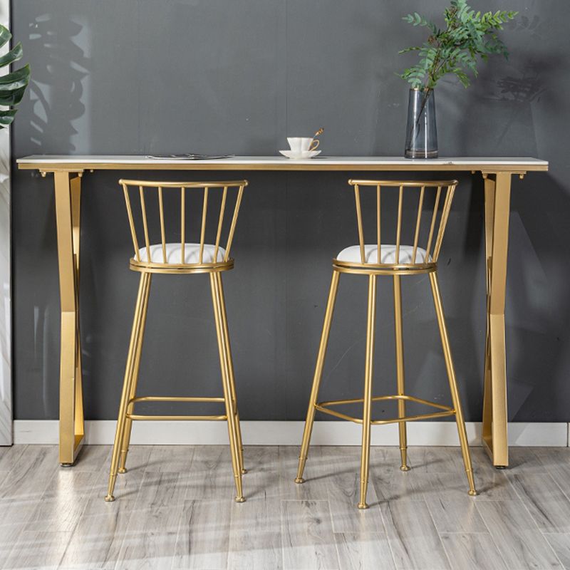 Glam 1/2/3 Pieces Sintered Stone Bar Table Set Rectangular Counter Set for Home Use Clearhalo 'Bar Furniture' 'furn' 'furn_home_bar_bar_sets' 'Furniture' 'Home Bars & Bar Sets' 'home_bar_bar_sets' 'Kitchen & Dining Furniture' 1200x1200_afb31010-061d-408c-858b-b922f89d2308