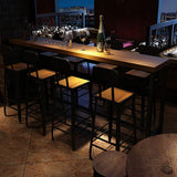 Tavolo da pranzo a barre rettangolo contemporaneo tavolo da bar in legno massiccio in marrone