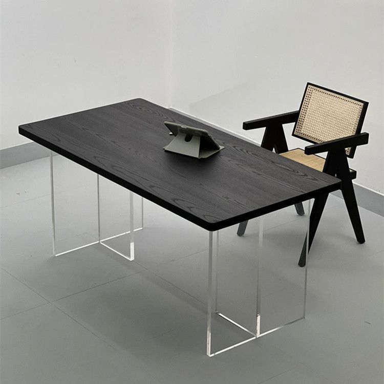 Set tavolo da pranzo moderno in legno massello da 1/2/5 pezzi in nero