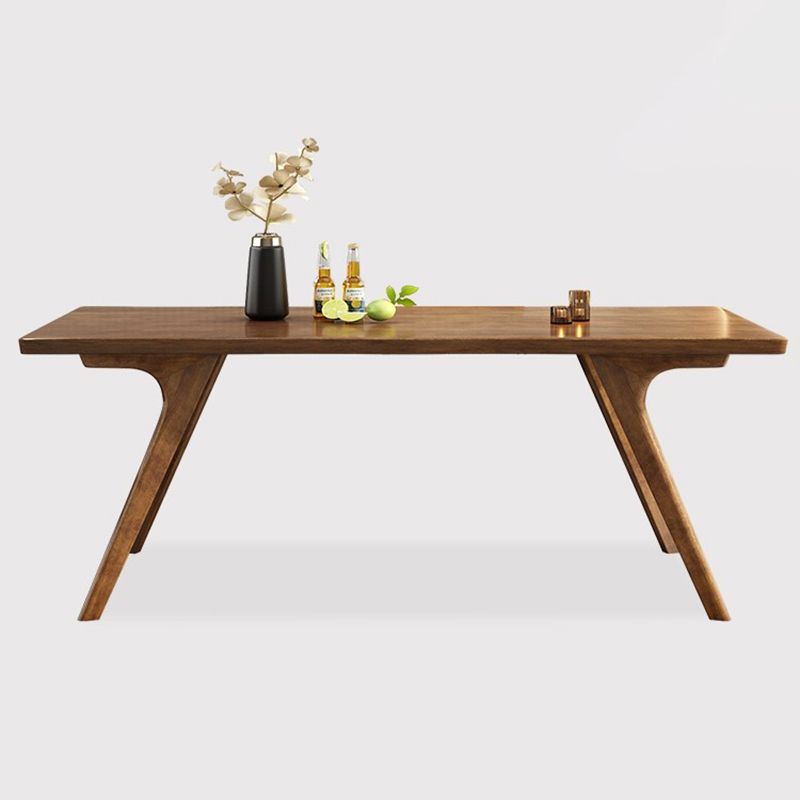 Brown Solid Wood Contemporary Dining Table Set 1/4/5/7 Pcs Dinette Set for Home Clearhalo 'Dining Room Sets' 'Dining Tables & Seating' 'dining_room_set' 'furn' 'furn_dining_room_set' 'Furniture' 'Kitchen & Dining Furniture' 1200x1200_afb68ff5-902d-48e1-a93e-6ecbce4aa282