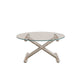 Glass Top Steel Coffee Table Round Minimalist Modern Coffee Table Clearhalo 'Coffee & Accent Tables' 'Coffee Tables' 'coffee_tables' 'furn' 'furn_coffee_tables' 'Furniture' 'Living Room Furniture' 1200x1200_afb77936-0852-4650-bb41-f314160094fd