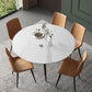 Modern Style Sintered Stone Dining Table 51.18'' Round Drop-Leaf Table with 4 Legs Clearhalo ' dining_table' 'Dining Tables & Seating' 'Dining Tables' 'furn' 'furn_dining_table' 'Furniture' 'furniture_dining_table' 'Kitchen & Dining Furniture' 'kitchen&dining_furn' 'kitchen' 'kitchen_dining_table' 1200x1200_afb7ffde-1a21-4948-be8f-af6a6dfe59c1