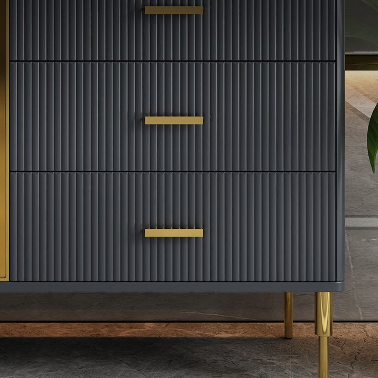 3-drawer Sideboard Cabinet with Drawers Glam Buffet Sideboard Clearhalo 'buffet_sideboard' 'Buffets & Sideboards' 'furn' 'furn_buffet_sideboard' 'Furniture' 'Kitchen & Dining Furniture' 1200x1200_afb9e4d4-b9b8-4448-a950-a1ff15615d71