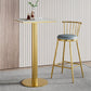 1/2/3/5 Pcs Bar Set with Stone Top Pub Table and Metal Stools for Home