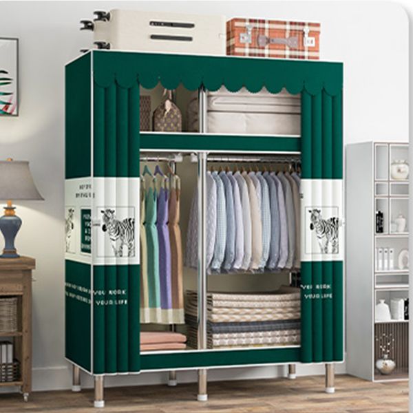 Freestanding Metal Frame Wardrobe Modern Removable Wardrobe with Legs Clearhalo 'Armoires & Wardrobes' 'armoires_wardrobes' 'Bedroom Furniture' 'furn' 'furn_armoires_wardrobes' 'Furniture' 1200x1200_afbd0350-2251-4861-aa3c-dcd7b6f7dd2b