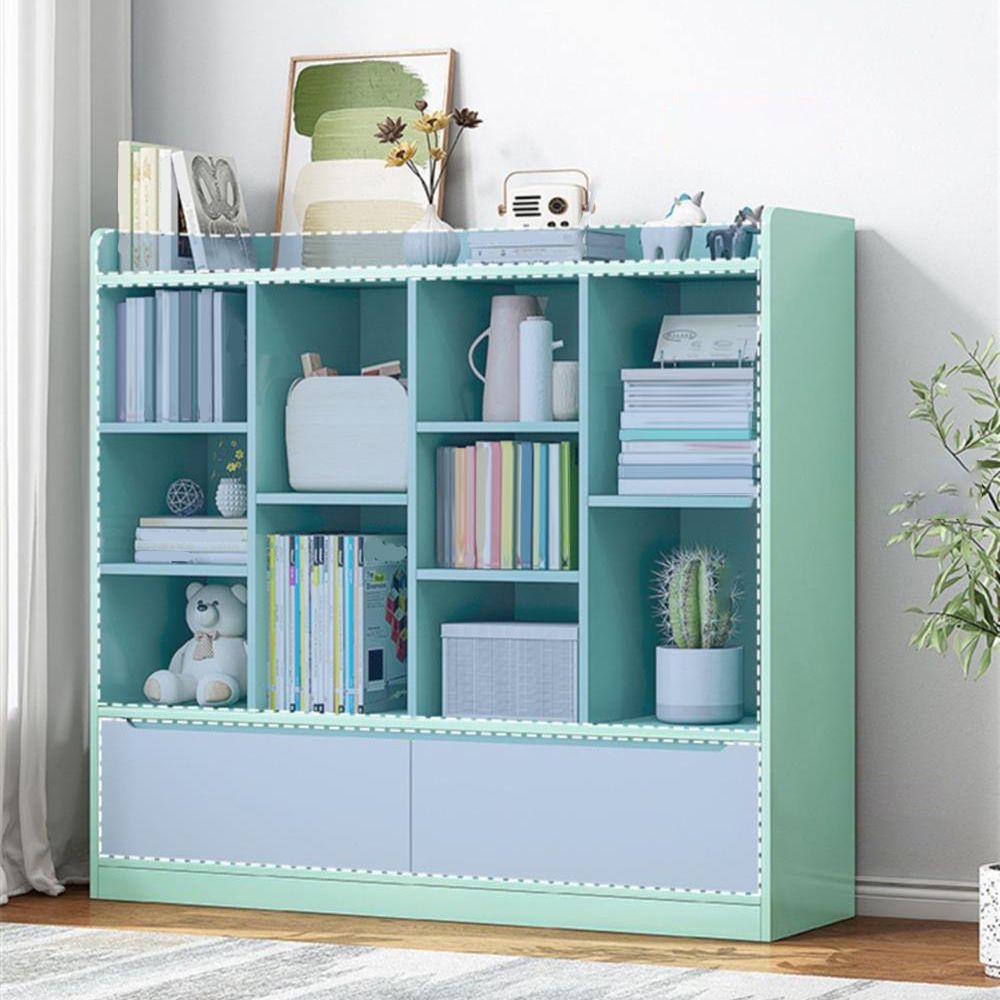 Estantería de madera 8 "D Bookshelf de atrás cerrada con puertas para sala de estar