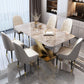 Sintered Stone Modern Dining Room Set with Rectangle Table and Metal Base Dining Set Clearhalo 'Dining Room Sets' 'Dining Tables & Seating' 'dining_room_set' 'furn' 'furn_dining_room_set' 'Furniture' 'furniture_dining_room_set' 'Kitchen & Dining Furniture' 'kitchen&dining_furn' 'kitchen' 1200x1200_afbefd5e-d8ab-411c-ad14-040aad7b67df