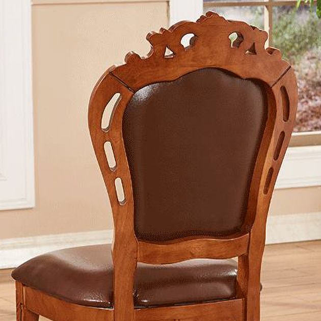 Traditional Solid Wood Dining Chair Leather Dining Arm Chair for Restaurant (Set of 2) Clearhalo ' kitchen&dining_furn' 'Dining Chairs' 'Dining Tables & Seating' 'dining_chair' 'furn' 'furn_dining_chair' 'Furniture' 'furniture_dining_chair' 'Kitchen & Dining Furniture' 'kitchen' 1200x1200_afbf332e-fbfd-4c4a-9b02-ed22aedb9252