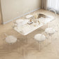 Modern Acrylic Dining Table Set 1/4/5/7 Pieces Rectangle Sintered Stone Top Dinette Set Clearhalo 'Dining Room Sets' 'Dining Tables & Seating' 'dining_room_set' 'furn' 'furn_dining_room_set' 'Furniture' 'furniture_dining_room_set' 'Kitchen & Dining Furniture' 1200x1200_afc08928-44ea-4e0d-9456-386f1e790e1a