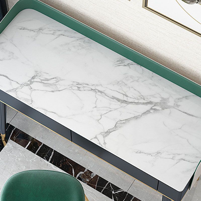 Contemporary Makeup Vanity Desk Double Drawers Vanity Dressing Table