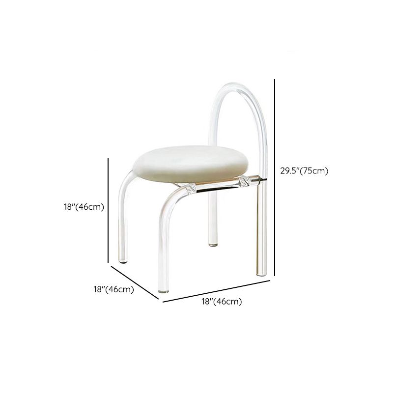 Set di dinette acrilica glam per casa set da pranzo bianco 1/3/7