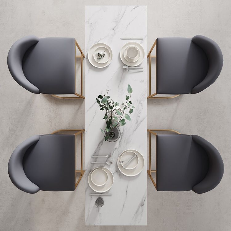 White Stone Top Bar Dining Table Traditional Luxury Bar Table with Sled Base in Gold Clearhalo 'Bar Furniture' 'Bar Tables' 'bar_tables' 'furn' 'furn_bar_tables' 'Furniture' 'furniture_bar_tables' 'Kitchen & Dining Furniture' 1200x1200_afc2ace1-e51c-4fdd-a464-a69170197efd