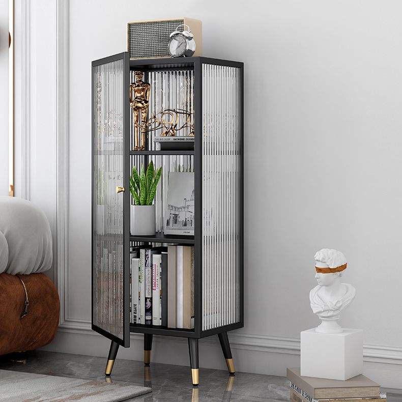 Black and White Dining Server Contemporary Metal Cabinets and Open Storage Server Clearhalo 'buffet_sideboard' 'Buffets & Sideboards' 'furn' 'furn_buffet_sideboard' 'Furniture' 'furniture_buffet_sideboard' 'Kitchen & Dining Furniture' 1200x1200_afc34e96-e5d1-48fc-bf86-c77f2c1c24f7