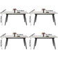 Contemporary Style 4-foot Dining Table Stone Home Furniture with Metal Leg Clearhalo ' dining_table' 'Dining Tables & Seating' 'Dining Tables' 'furn' 'furn_dining_table' 'Furniture' 'furniture_dining_table' 'Kitchen & Dining Furniture' 'kitchen&dining_furn' 'kitchen' 'kitchen_dining_table' 1200x1200_afc3fd90-ef4e-4f44-9f4f-6cf38fa6beec