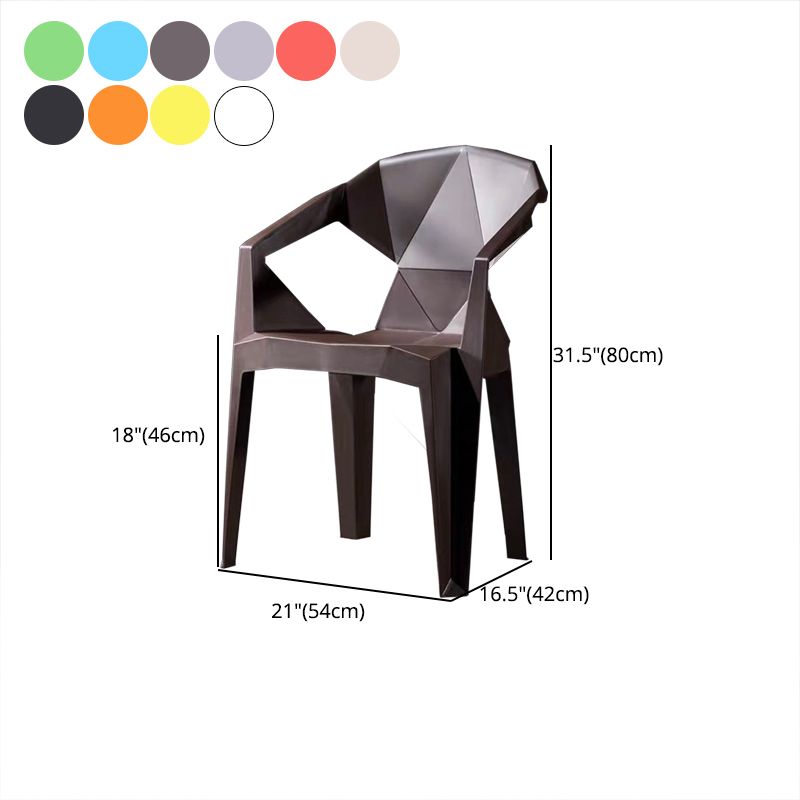 Contemporary Chairs Dining Arm Chair for Kitchen with Plastic Legs Clearhalo 'Dining Chairs' 'Dining Tables & Seating' 'dining_chair' 'Furniture' 'furniture_dining_chair' 'Kitchen & Dining Furniture' 1200x1200_afc54b80-df4a-4dae-8c72-ef1e7ddd29f8