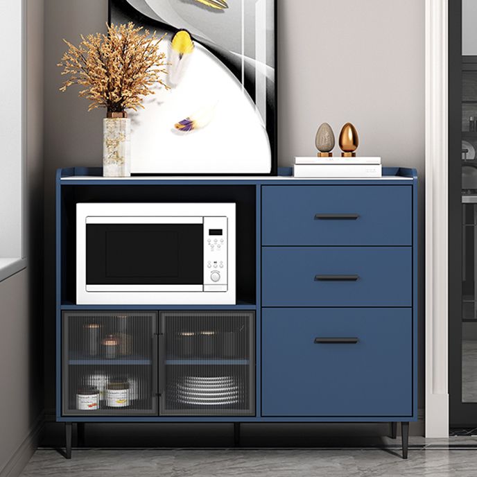 3-Drawer Engineered Wood Sideboard Modern Stone Countertop Credenza for Living Room Clearhalo 'buffet_sideboard' 'Buffets & Sideboards' 'furn' 'furn_buffet_sideboard' 'Furniture' 'furniture_buffet_sideboard' 'Kitchen & Dining Furniture' 1200x1200_afc5649a-cfe0-421c-9633-0b9cbe478fa8