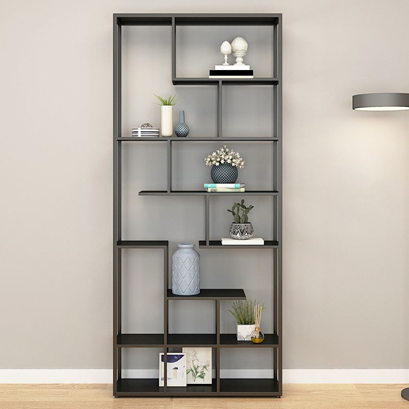 80.71"H Bookcase Open Back Contemporary Style Bookshelf for Office Home Clearhalo 'Bookcases' 'furn' 'furn_bookcases' 'Furniture' 'furniture_bookcases' 'Office Furniture' 1200x1200_afc8c523-6223-4ccf-946d-aadf173ba3c6