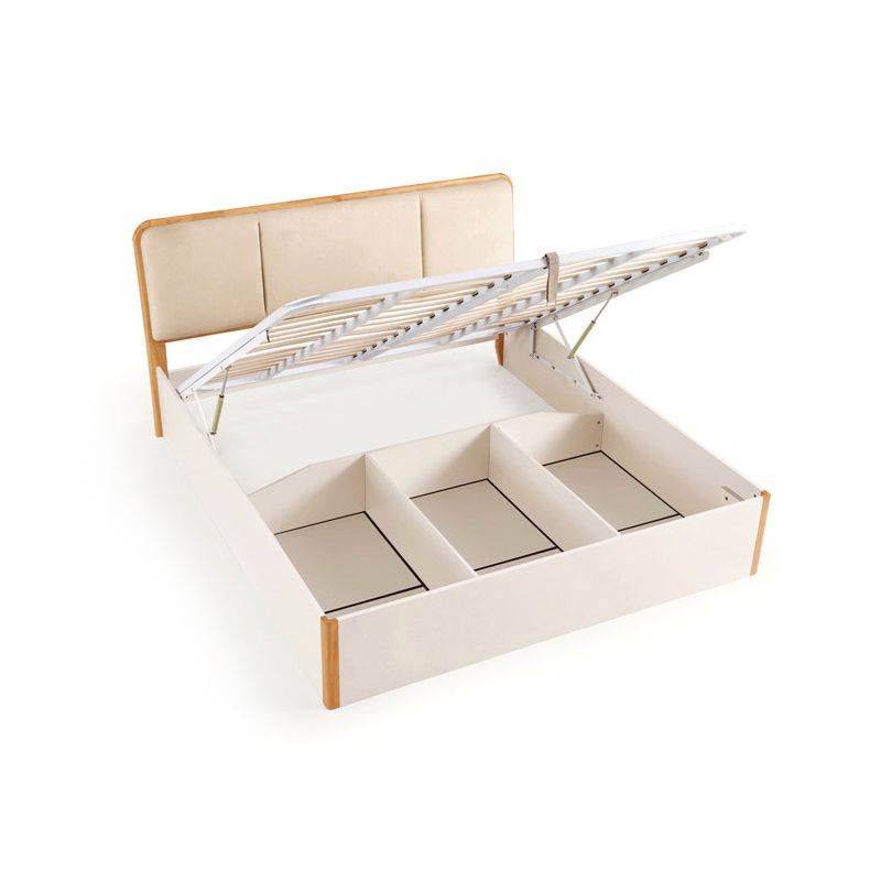 Letto standard in legno con materasso con testimonianza imbottita incluso 41,33 "di alto livello