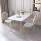 Juego de comedor nórdico de 1/2/5 piezas, mesa de comedor rectangular de piedra para comedor