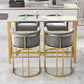 Glam 1/3/5 Pieces Bar Table Set Rectangle Stone Counter Table with High Stools for Kitchen Clearhalo 'Bar Furniture' 'furn' 'furn_home_bar_bar_sets' 'Furniture' 'Home Bars & Bar Sets' 'home_bar_bar_sets' 'Kitchen & Dining Furniture' 1200x1200_afcbbacd-4c8e-4f4a-9192-5df27bdeb3d2