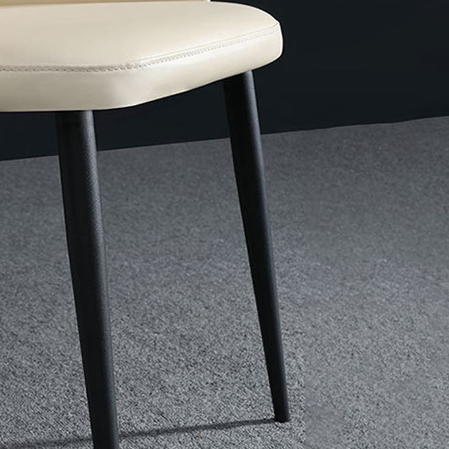 Modern Home Solid Back Arm Chair Upholstered Matte Finish Dining Chair Clearhalo ' kitchen&dining_furn' 'Dining Chairs' 'Dining Tables & Seating' 'dining_chair' 'furn' 'furn_dining_chair' 'Furniture' 'furniture_dining_chair' 'Kitchen & Dining Furniture' 'kitchen' 1200x1200_afcc1d9b-6d8f-4415-a2fb-a706a58e7a77