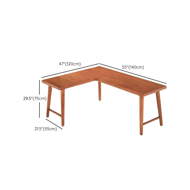 Modern Solid Wood Writing Desk Corner 29.53-inch Tall Office Desk with H-Shape Base Clearhalo 'furn' 'furn_office_desk' 'Furniture' 'Office Desks' 'Office Furniture' 'office_desk' 1200x1200_afcc9f0e-00a2-40f4-be63-3e3f78a5f5ec