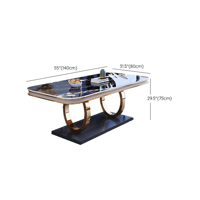 1/4/5/6 Pièces Ensemble de restauration Rectangle Rectangle Table à manger en pierre fritté