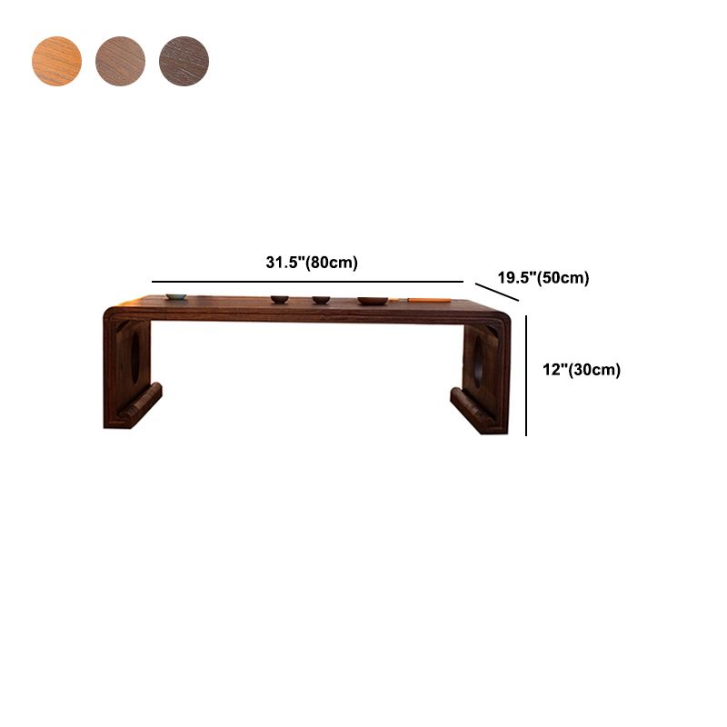 Nordic Cocktail Table Sled Solid Wood Rectangle Single Coffee Table